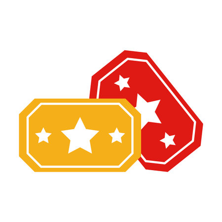 Cinema movie tickets with star vector illustration graphic designのイラスト素材