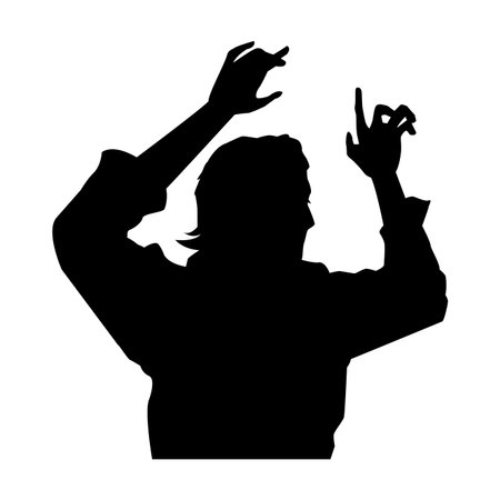 Rock star male silhouette profile vector illustration graphic designのイラスト素材