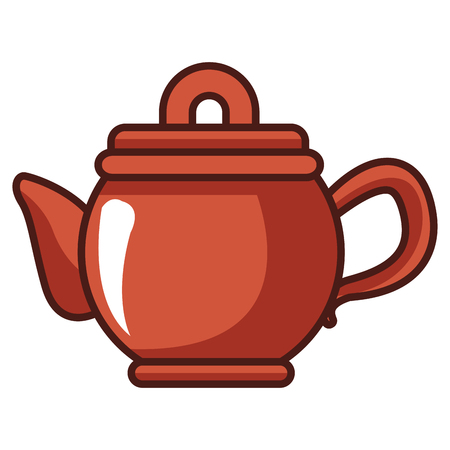 Porcelain teapot isolated vector illustration graphic designのイラスト素材