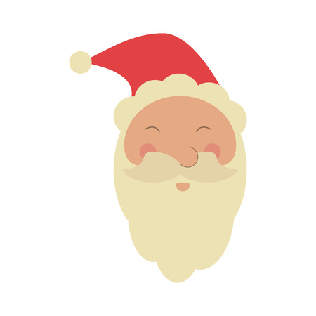Christmas santa claus face cartoon vector illustration graphic designのイラスト素材