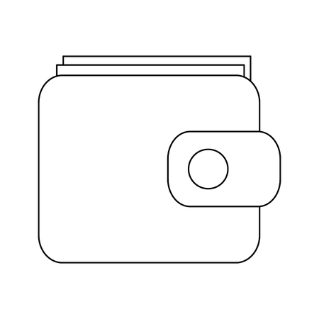 Wallet with cash isolated vector illustration graphic designのイラスト素材