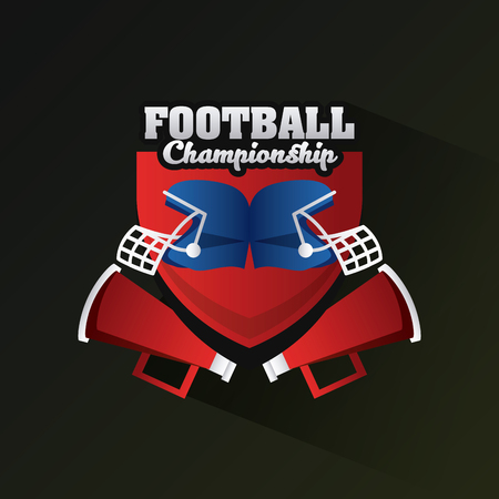 American football championship with sport equipment vector illustration graphic designのイラスト素材