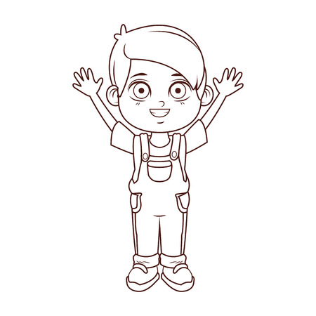 cute child cartoon vector illustration graphic designのイラスト素材