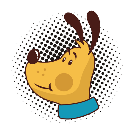 cute animal dog cartoon vector illustration graphic designのイラスト素材
