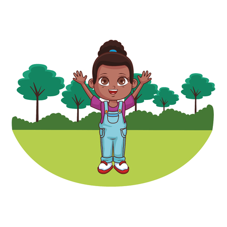 cute girl cartoon vector illustration graphic designのイラスト素材