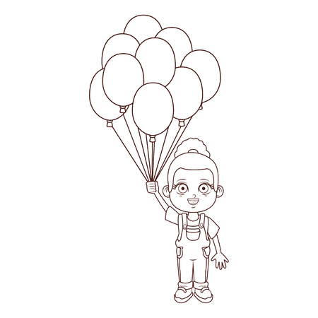 cute girl cartoon vector illustration graphic designのイラスト素材