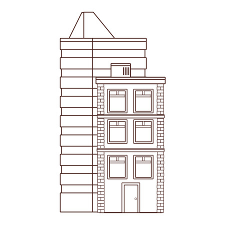 real state buildings cartoon vector illustration graphic designのイラスト素材