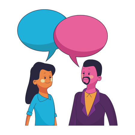 young people couple cartoon vector illustration graphic designのイラスト素材