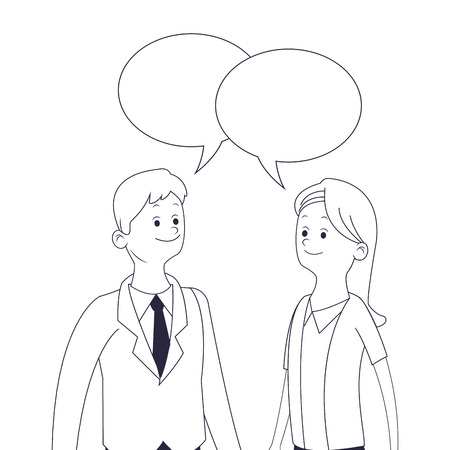 young people couple cartoon vector illustration graphic designのイラスト素材