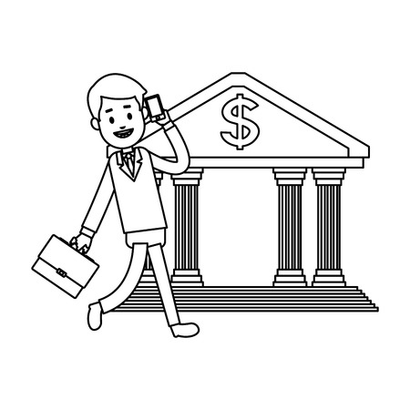 business saving money cartoon vector illustration graphic designのイラスト素材