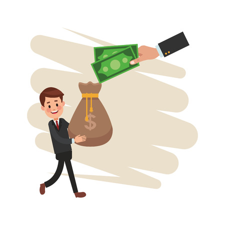 business saving money cartoon vector illustration graphic designのイラスト素材