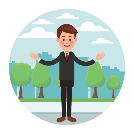 business saving money cartoon vector illustration graphic designのイラスト素材