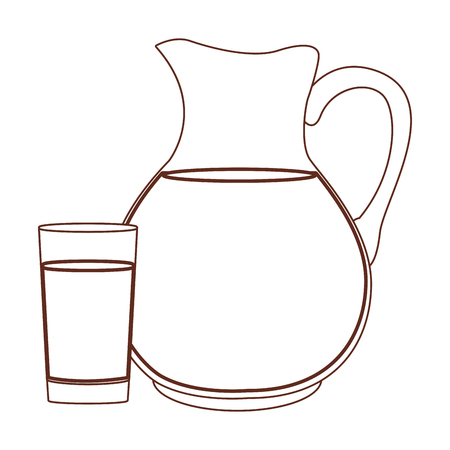 delicious and fresh fruit juice cartoon vector illustration graphic designのイラスト素材
