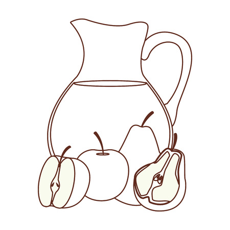 delicious and fresh fruit juice cartoon vector illustration graphic designのイラスト素材