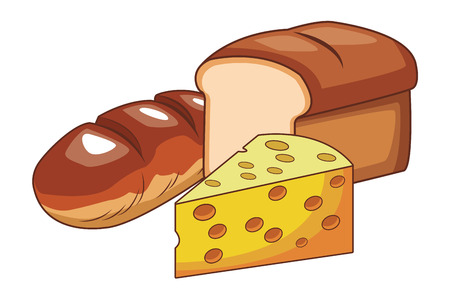 delicious food cartoon vector illustration graphic designのイラスト素材