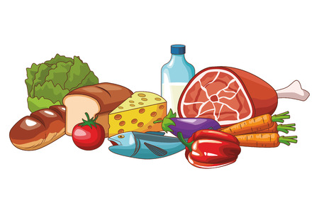 delicious food cartoon vector illustration graphic designのイラスト素材