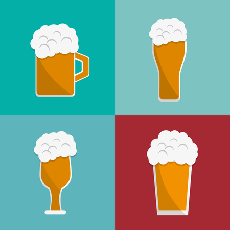 Beer concept with glasses design, vector illustration 10 eps graphic.のイラスト素材