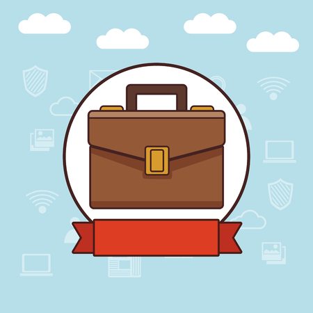 business saving money suitcase banner cartoon vector illustration graphic designのイラスト素材