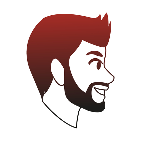 Young man faceless cartoon vector illustration graphic designのイラスト素材