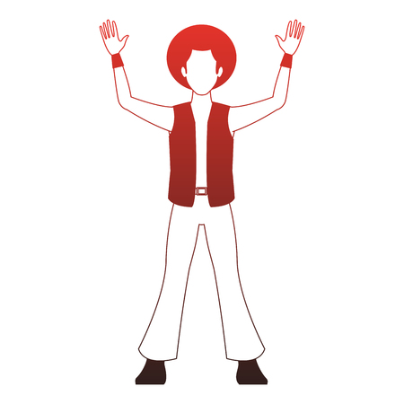 Disco man cartoon vector illustration graphic designのイラスト素材