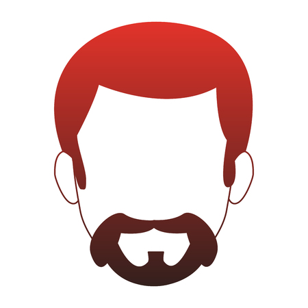 Young man faceless cartoon vector illustration graphic designのイラスト素材