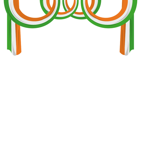 India flags frame over white background vector illustration graphic designのイラスト素材