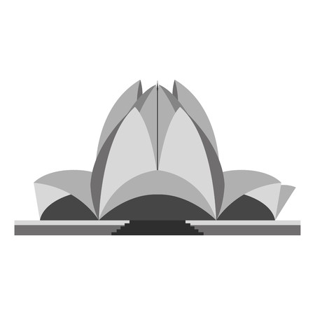 Lotus temple isolated vector illustration graphic designのイラスト素材