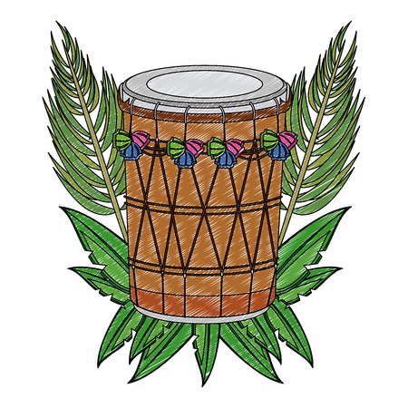 indian drum instrument vector illustration graphic designのイラスト素材
