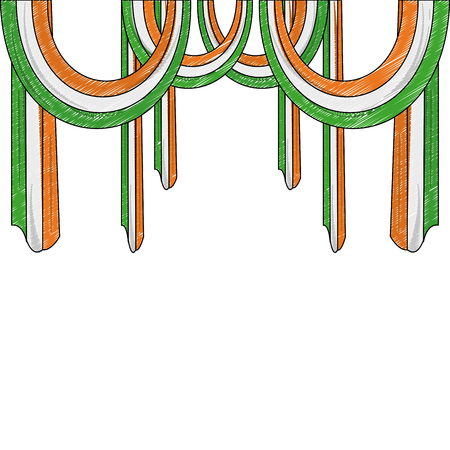 India flags frame over white background vector illustration graphic designのイラスト素材