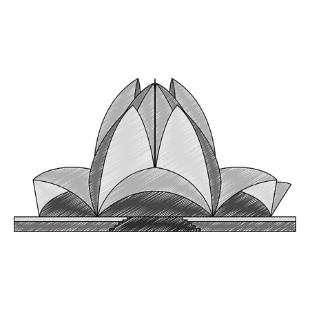 Lotus temple isolated vector illustration graphic designのイラスト素材