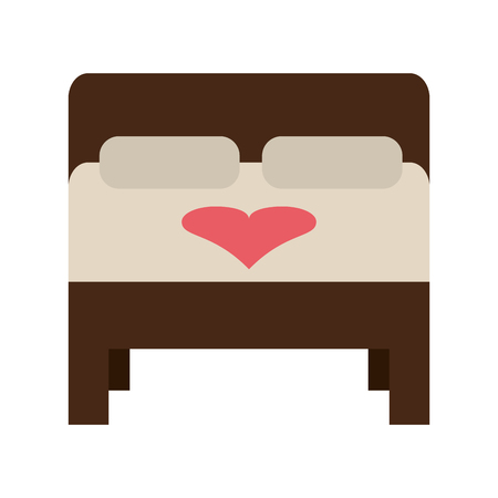 Honey moon bed symbol vector illustration graphic designのイラスト素材