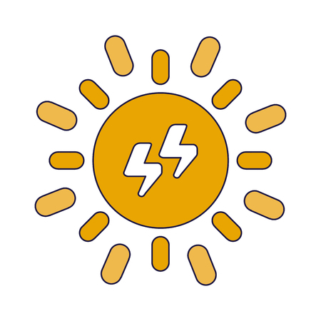 Sun green energy symbol vector illustration graphic designのイラスト素材