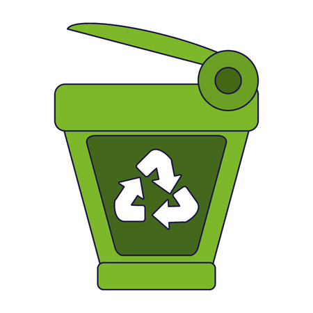 Recycle trash can symbol isolated vector illustration graphic designのイラスト素材