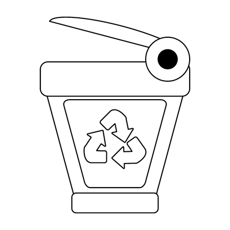 Recycle trash can symbol isolated vector illustration graphic designのイラスト素材