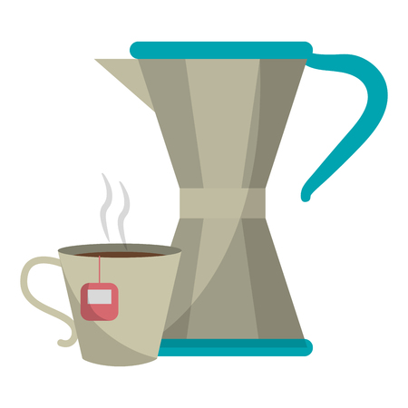 Coffee drinks moka and mug with bag vector illustration graphic designのイラスト素材