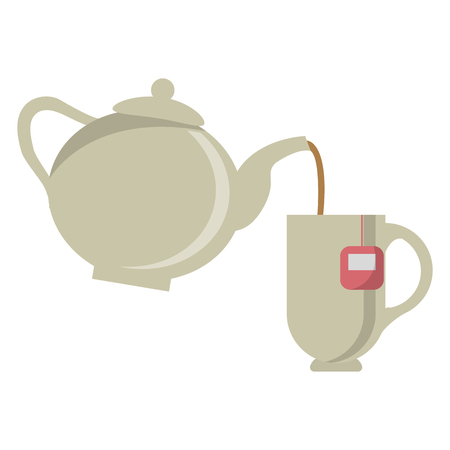 Coffee drinks kettle serving cup vector illustration graphic designのイラスト素材