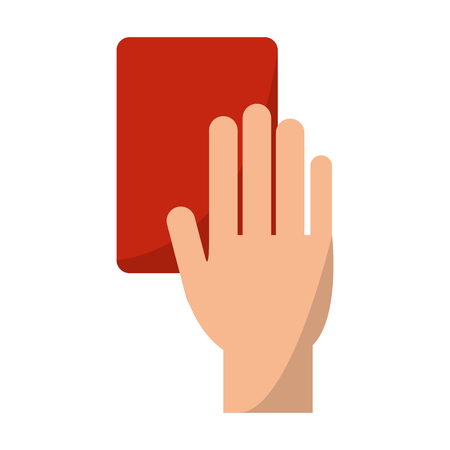 soccer red card in hand vector illustration graphic designのイラスト素材