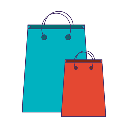 shopping bags symbols cartoon vector illustration graphic designのイラスト素材