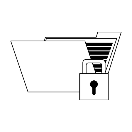 folder with padlock symbol vector illustration graphic designのイラスト素材