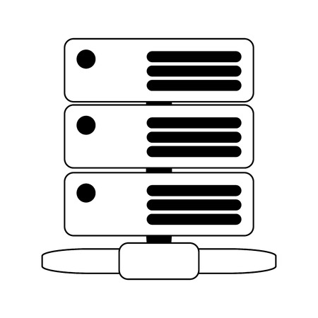 storage database servers isolated vector illustration graphic designのイラスト素材