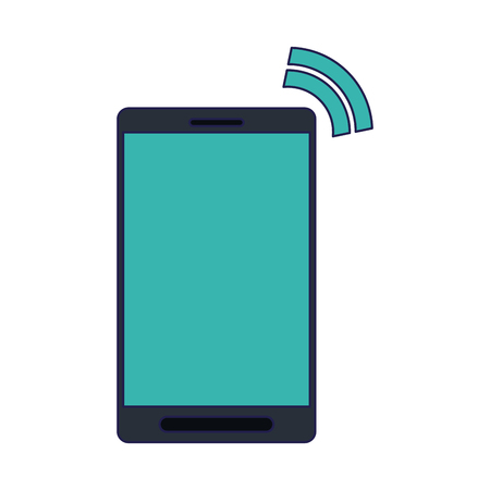 smartphone with wifi internet symbol isolated vector illustration graphic designのイラスト素材