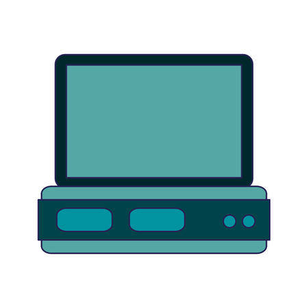 Databse server technology isolated vector illustration graphic designのイラスト素材