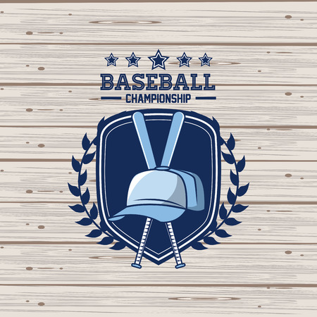 Baseball championship sport game card with elements vector illustration graphic designのイラスト素材