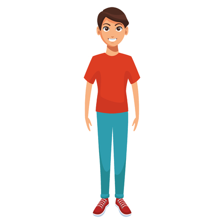 young man cartoon vector illustration graphic designのイラスト素材