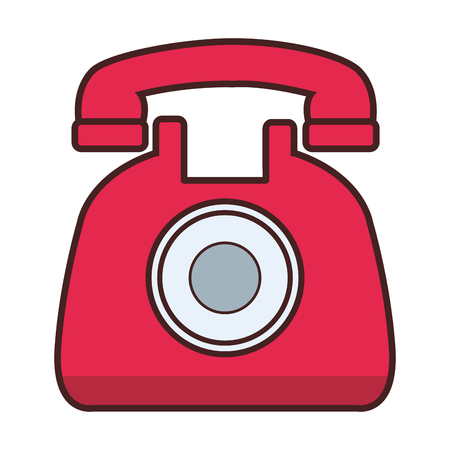 classic telephone cartoon vector illustration graphic designのイラスト素材