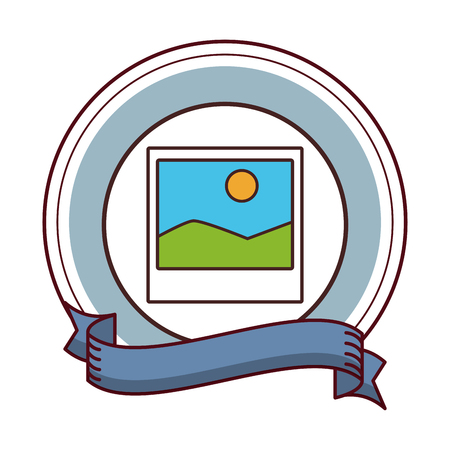 frame picture banner cartoon vector illustration graphic designのイラスト素材