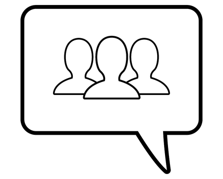 speech bubble with characters cartoon vector illustration graphic designのイラスト素材