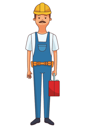 construction builder cartoon vector illustration graphic designのイラスト素材