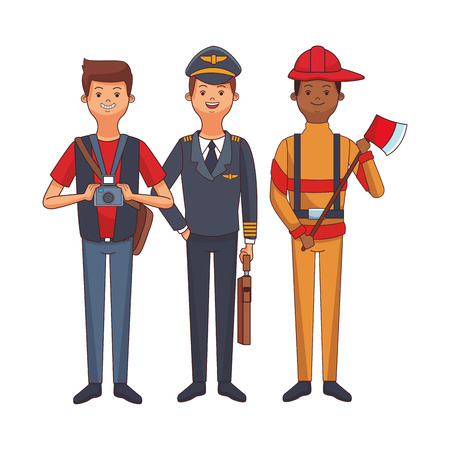 labor day professional men cartoon vector illustration graphic designのイラスト素材