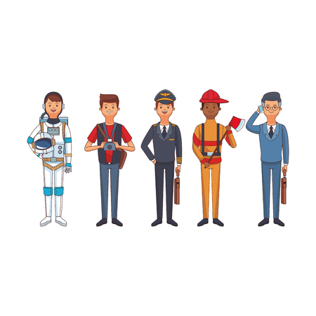 labor day professional men cartoon vector illustration graphic designのイラスト素材